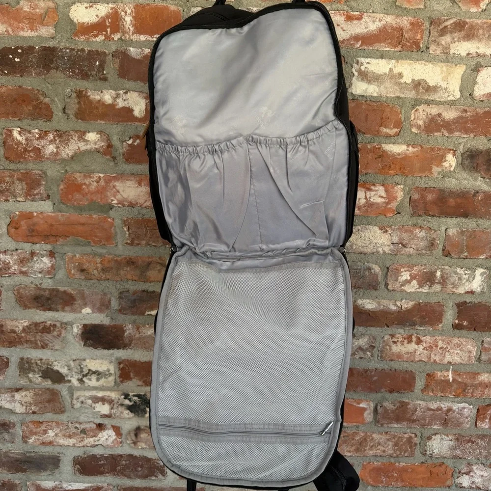 Leleblum Black Quilted Diaper Bag Backpack Travel Laptop Bag Pacifier Pouch‎